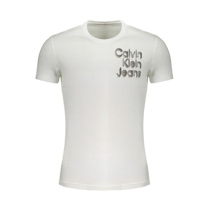 White Cotton Men T-Shirt