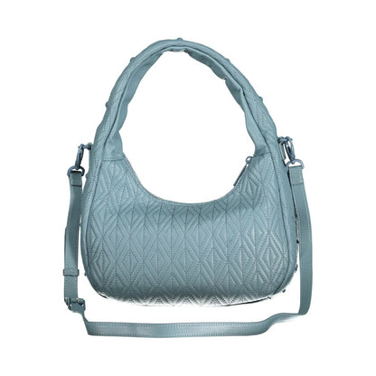 Blue Polyurethane Women's Bag
