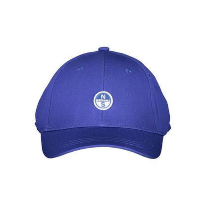 Blue Cotton Men Polo