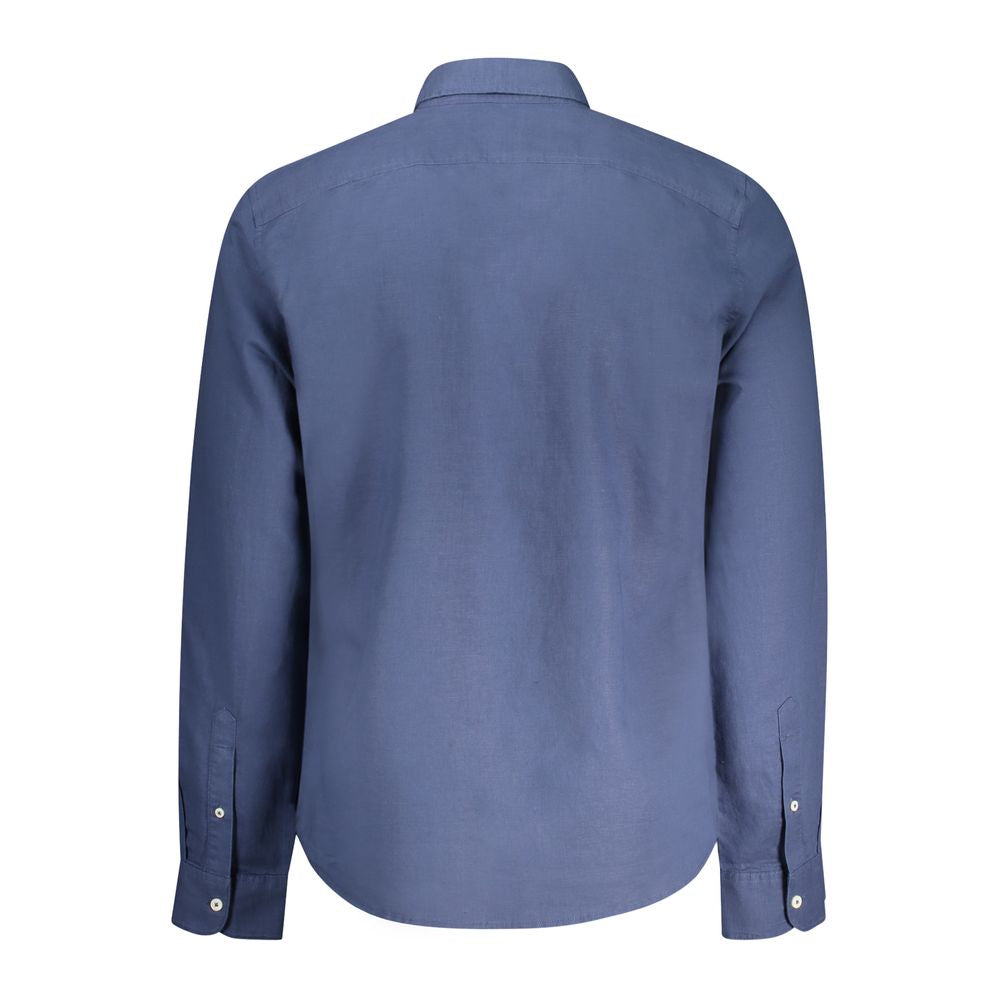 Blu Linen Men Shirt