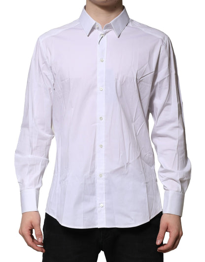 White GOLD Long Sleeves Dress Formal Shirt
