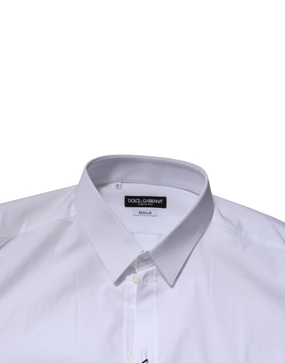 White GOLD Long Sleeve Dress Men Formal Shirt