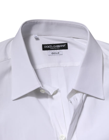 White GOLD Long Sleeve Dress Men Formal Shirt