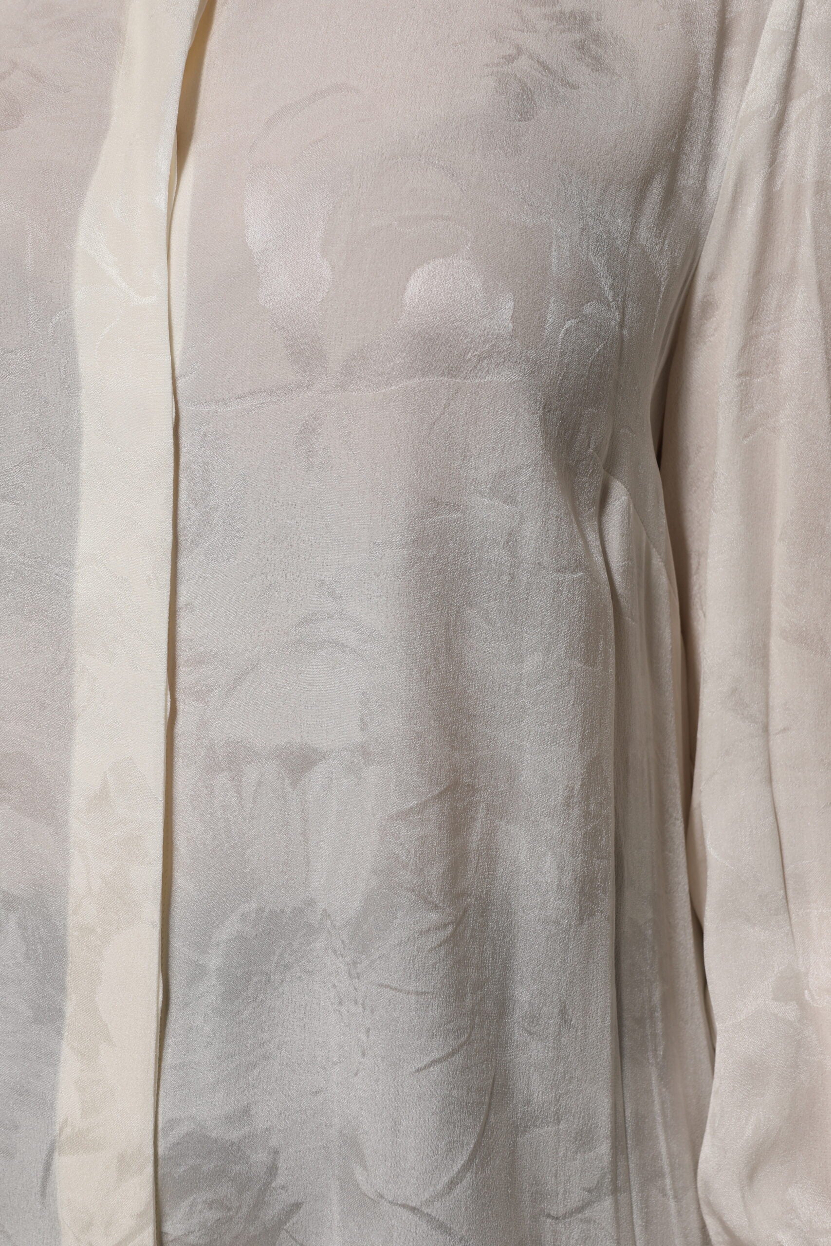 White Button Down Long Sleeves Blouse Top