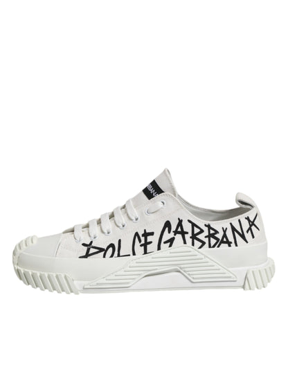 White Cotton NS1 Low Top Sneakers Shoes