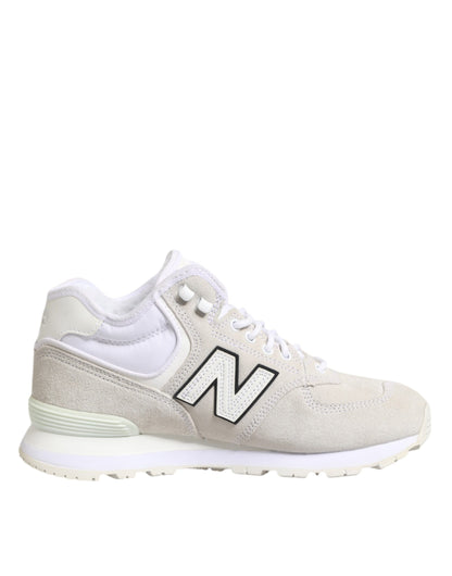 Off White Suede Sneakers Shoes