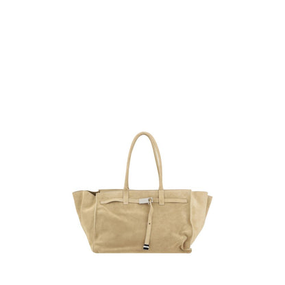 Beige Calf Leather Bos Taurus Shoulder Bag