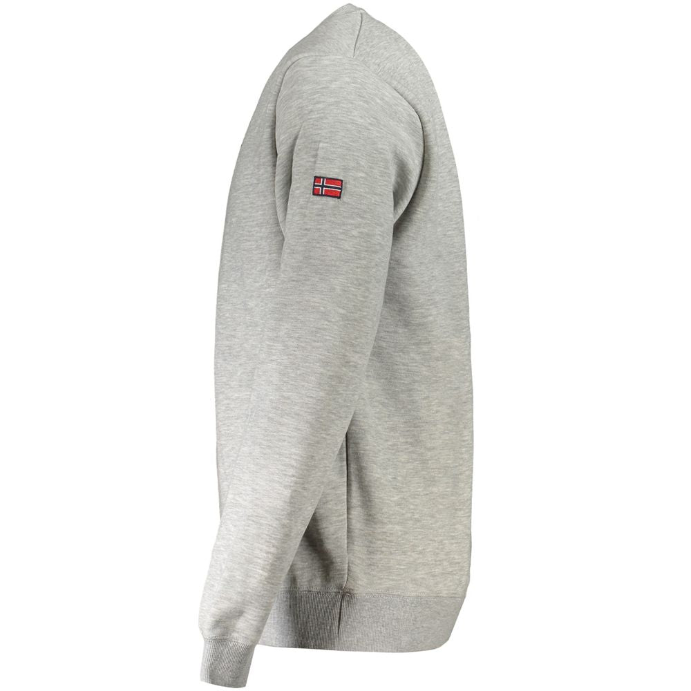Gray Cotton Men's Sweater