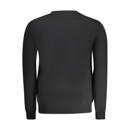 Black Cotton Men Sweater