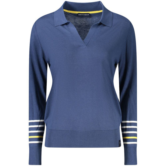Blue Viscose Women Sweater