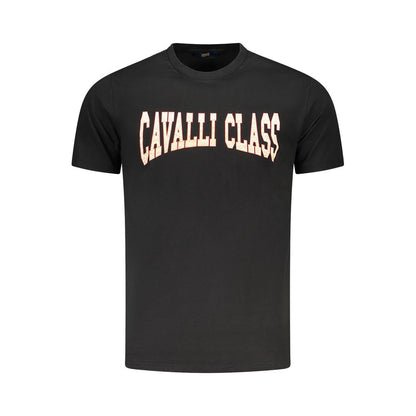 Black Cotton Men T-Shirt
