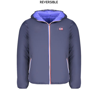 Blue Poliammide Men's Jacket