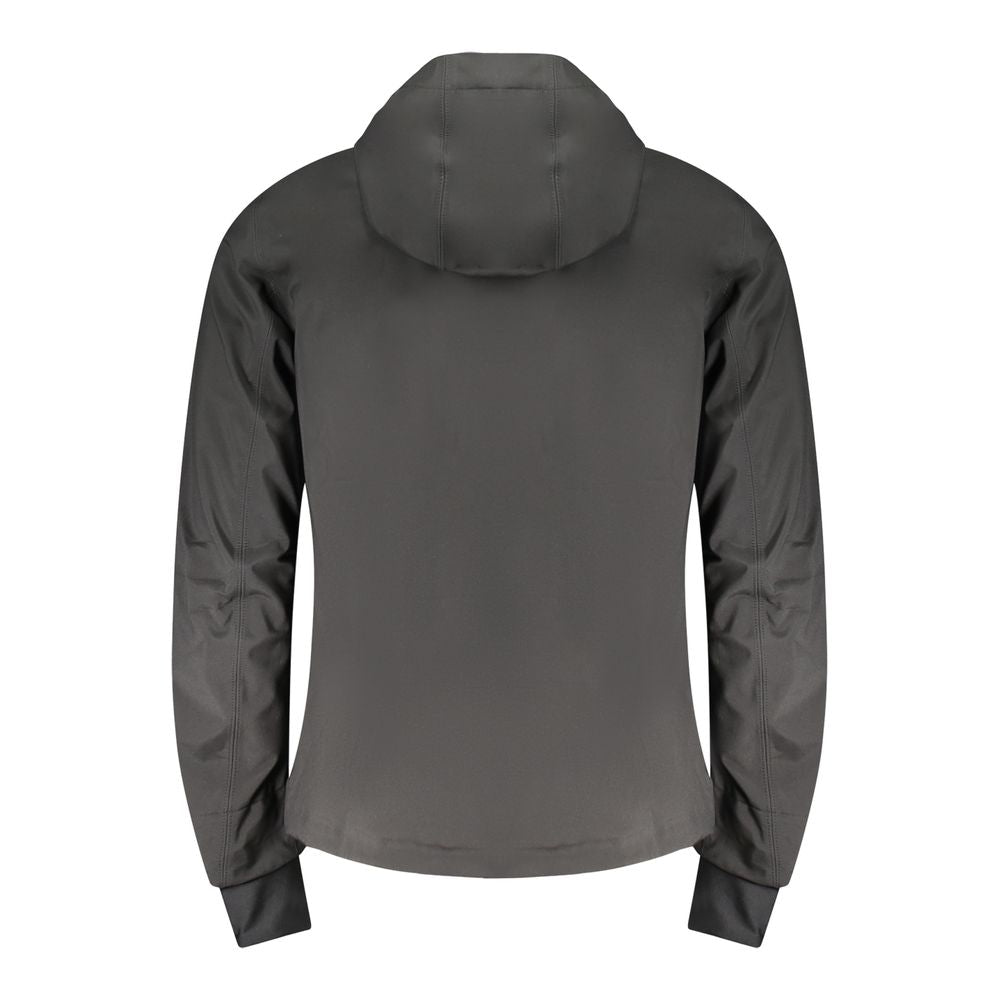 Black Polyester Men Jacket