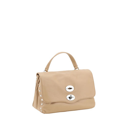 Beige Calf Leather Bos Taurus Shoulder Bag