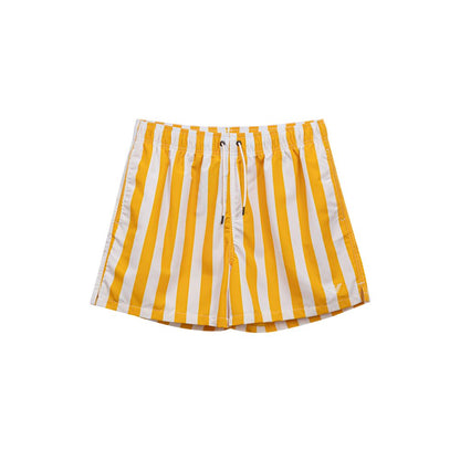 Yellow Polyester Swim Shorts