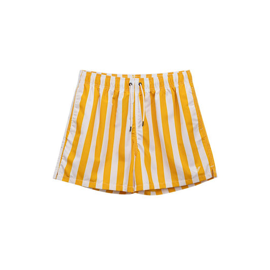 Yellow Polyester Swim Shorts