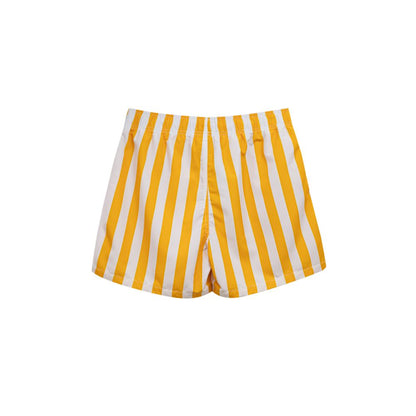 Yellow Polyester Swim Shorts