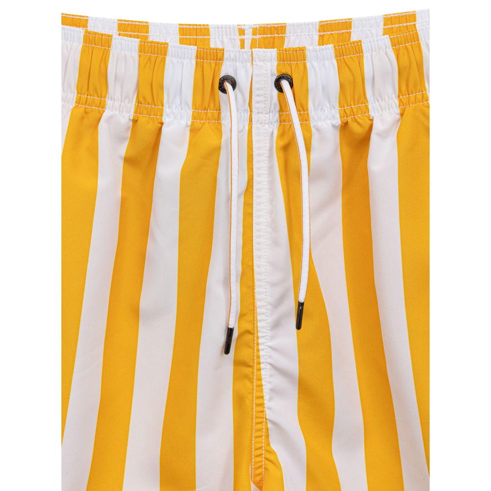 Yellow Polyester Swim Shorts