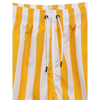 Yellow Polyester Swim Shorts