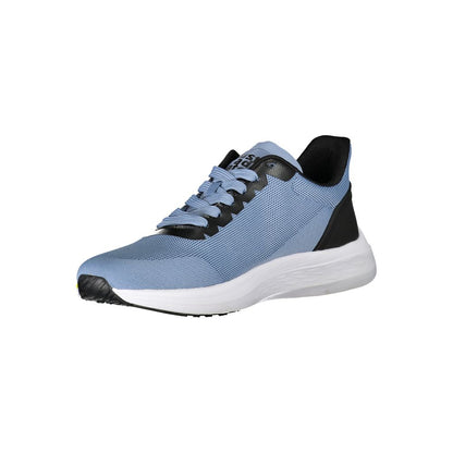 Light Blue Polyester Men Sneaker