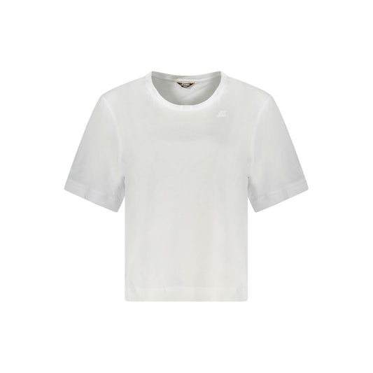 White Cotton Women T-Shirt