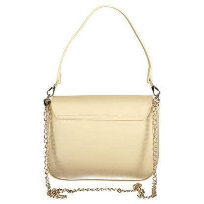 Beige Polyethylene Women Handbag