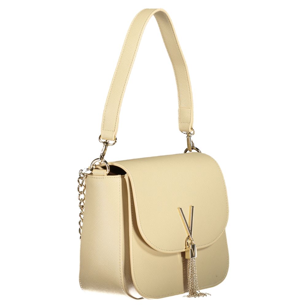 Beige Polyethylene Women Handbag