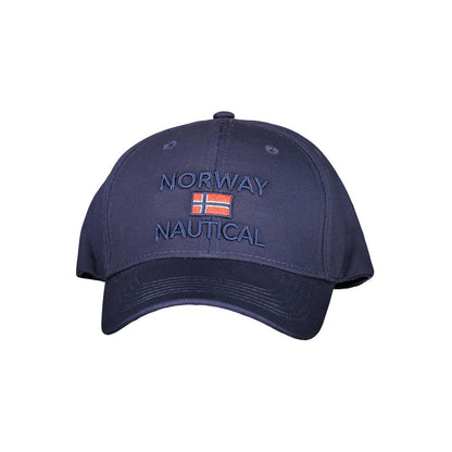 Blue Cotton Men Cap