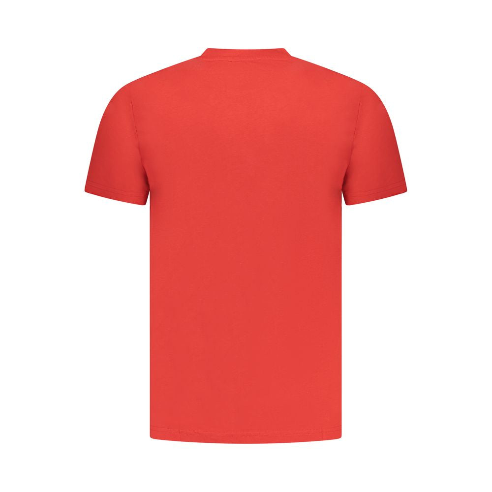 Red Cotton Men T-Shirt