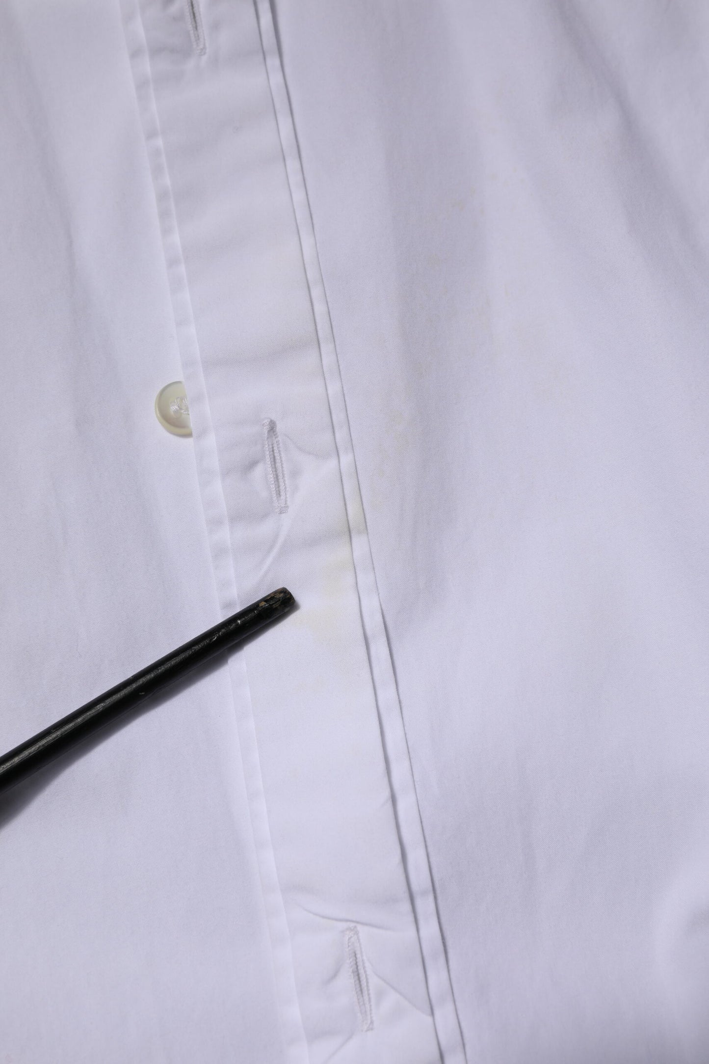 White Cotton GOLD Long Sleeves Dress Shirt