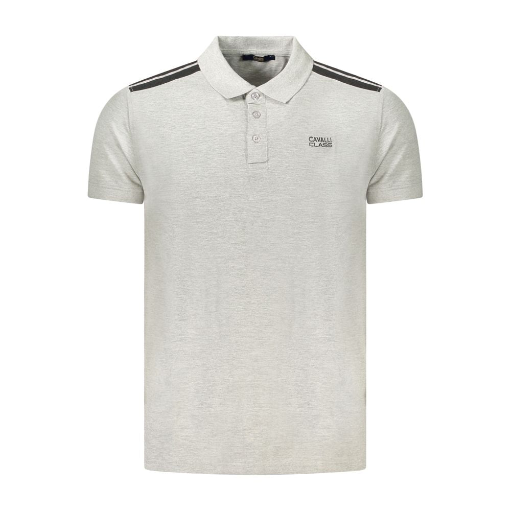 Gray Cotton Polo Shirt