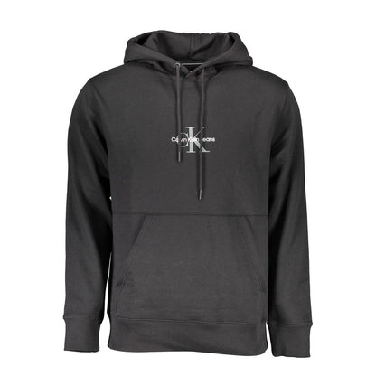 Black Cotton Men Sweatshirt