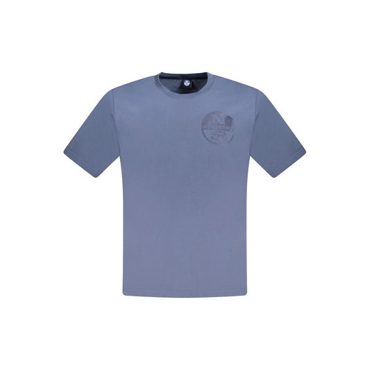Blu Cotton Men T-Shirt
