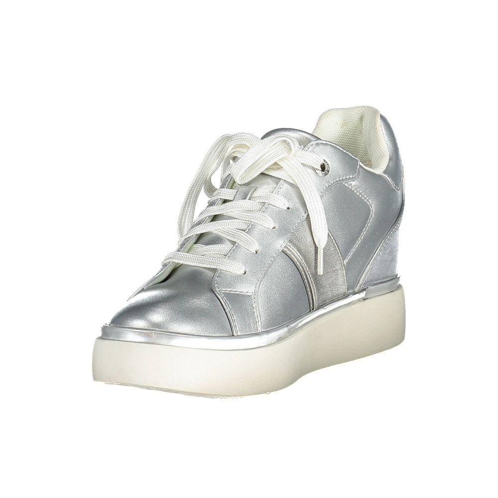 Gray Polyester Women Sneaker