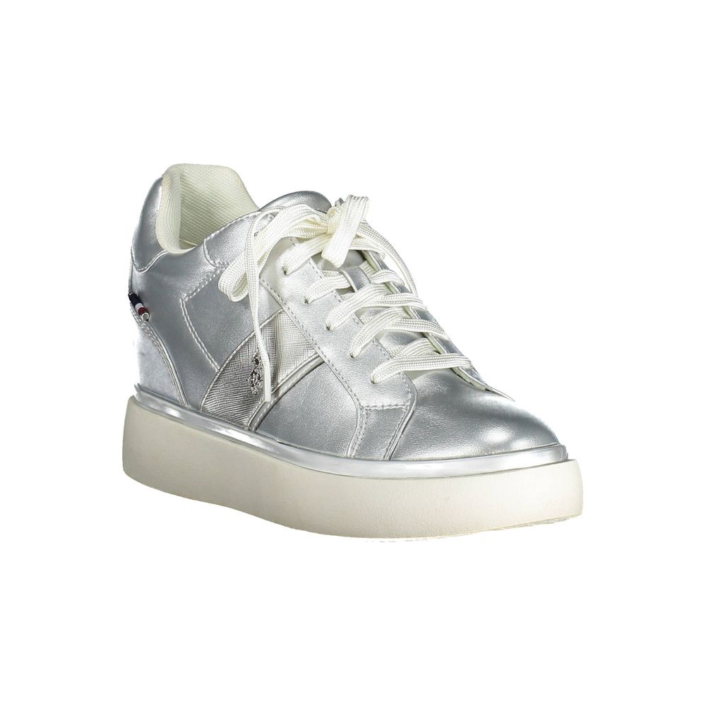 Gray Polyester Women Sneaker