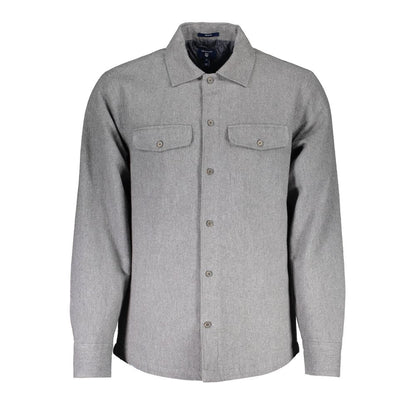 Brown Cotton Men Shirt