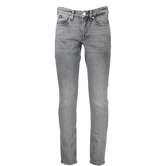 Gray Cotton Men Jeans