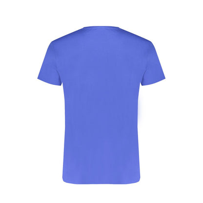 Blue Cotton Men T-Shirt