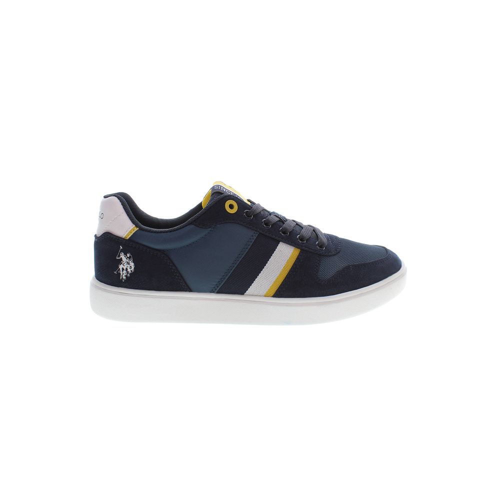 Blue Polyester Athletic Sneakers
