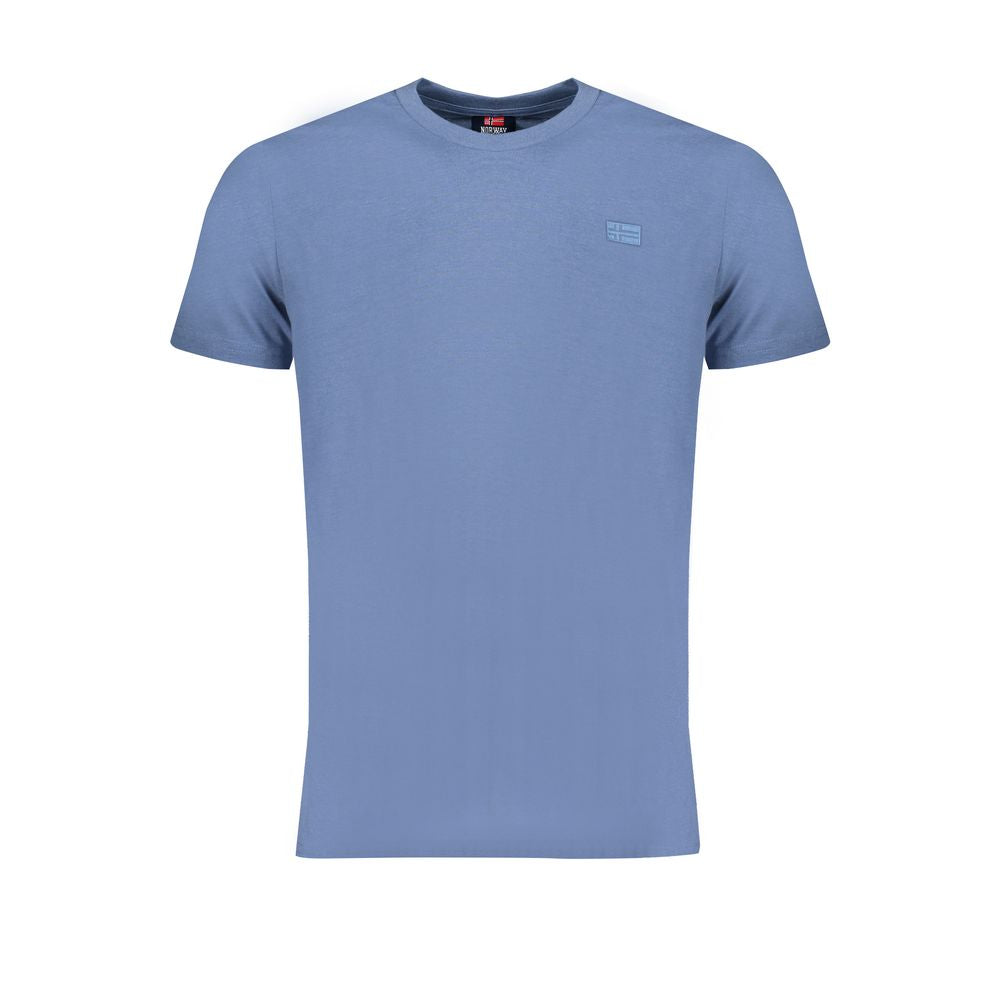 Blu Cotton Men T-Shirt