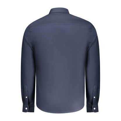 Blue Cotton Men Shirt