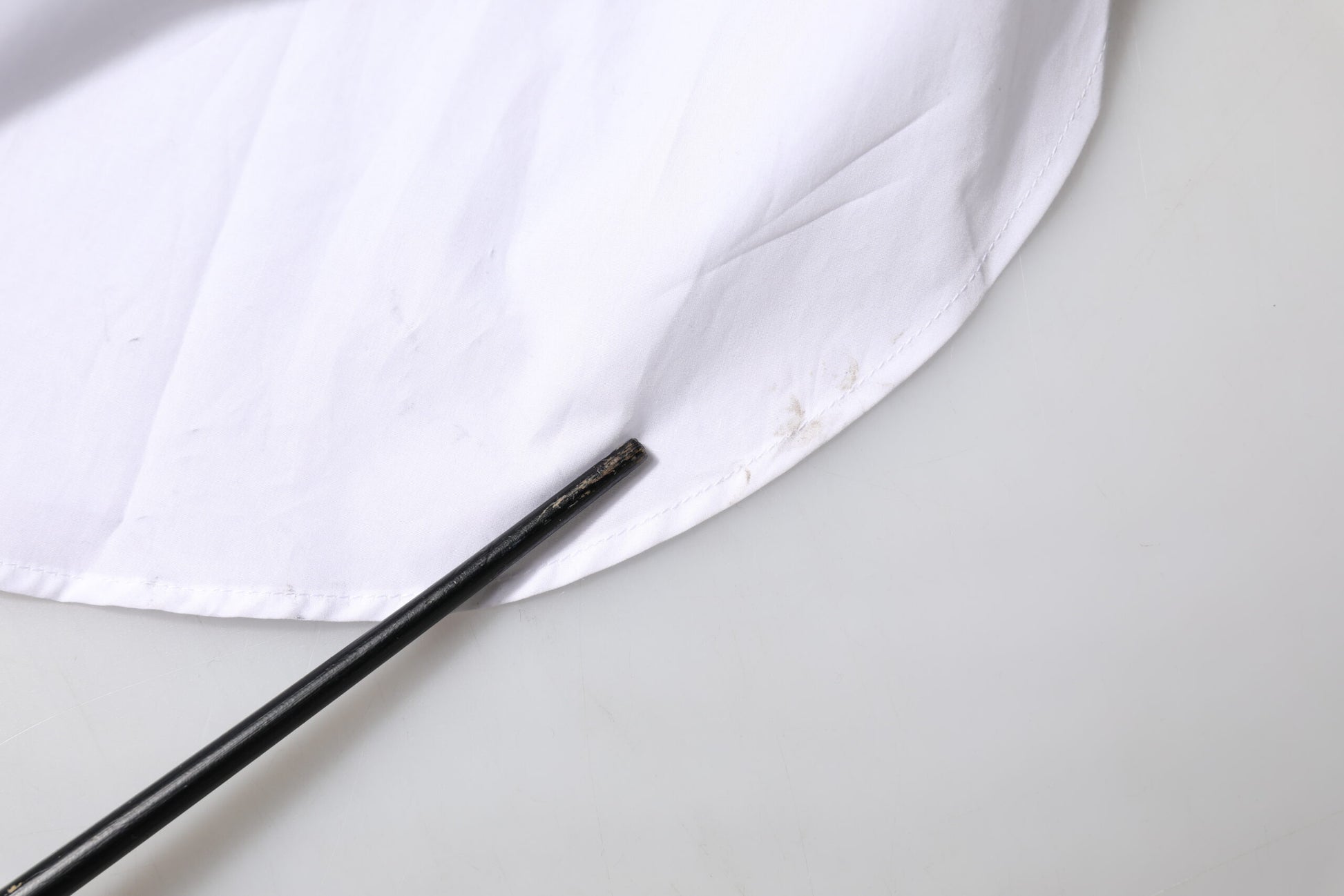 White Cotton Collared Shirt Long Sleeve Top