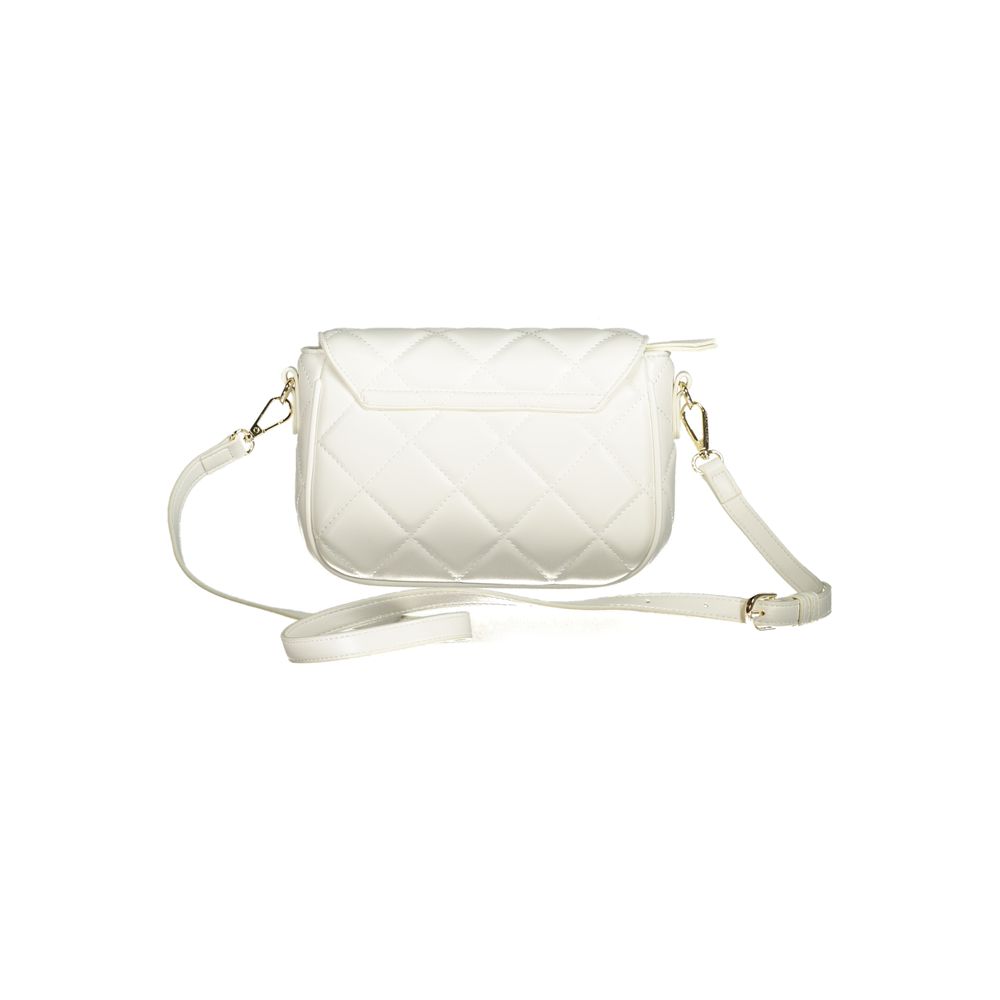 Bianco Polyurethane Women's Bag with Adjustable Shoulder Strap