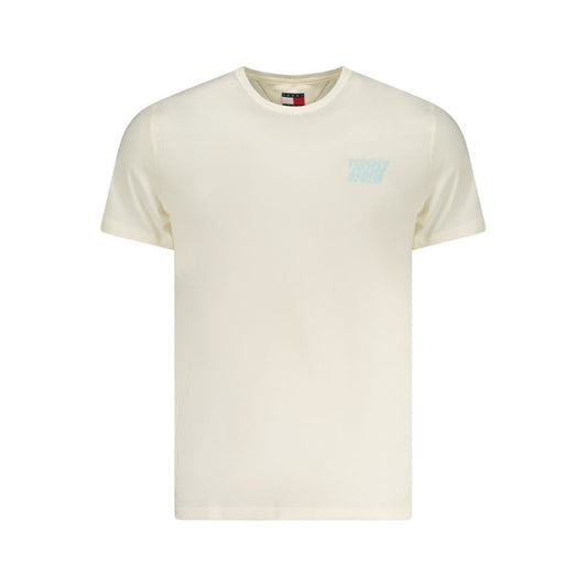 Beige Cotton Men T-Shirt