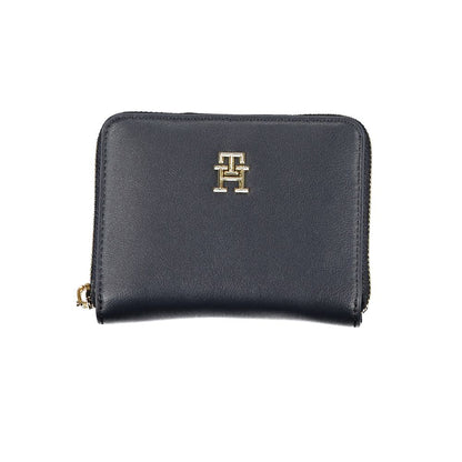 Blue Polyurethane Women Wallet