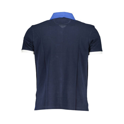Blue Cotton Men's Polo Shirt