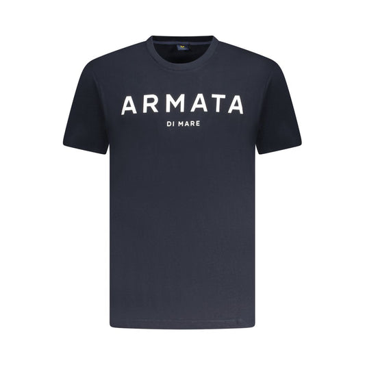 Blu Cotton Men T-Shirt