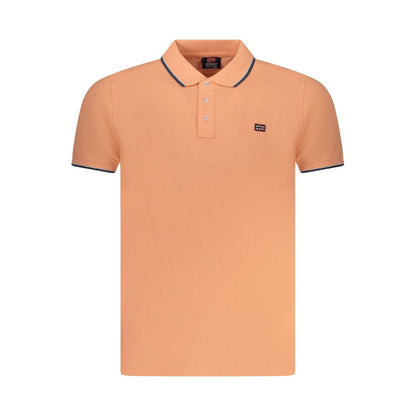 Pink Cotton Men Polo Shirt