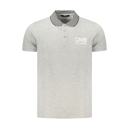 Gray Cotton Polo Shirt