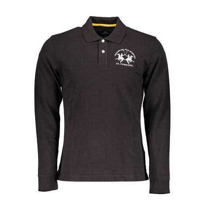 Black Cotton Men's Polo Shirt